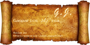 Gasparics Józsa névjegykártya
